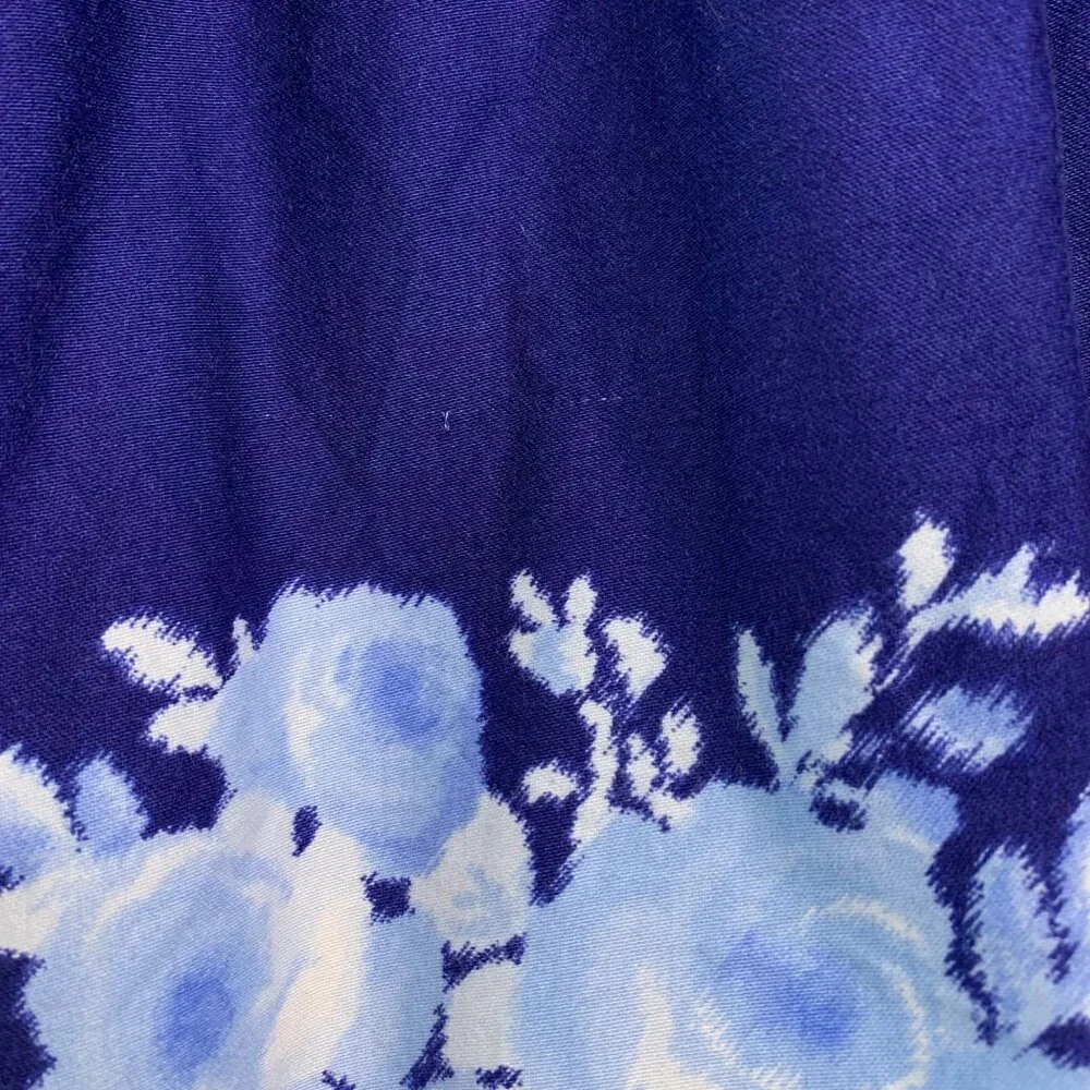 JANIE AND JACK Moonlight Garden Dress Girls 5 5T Navy Blue Cotton Floral Lined - Picture 8 of 12